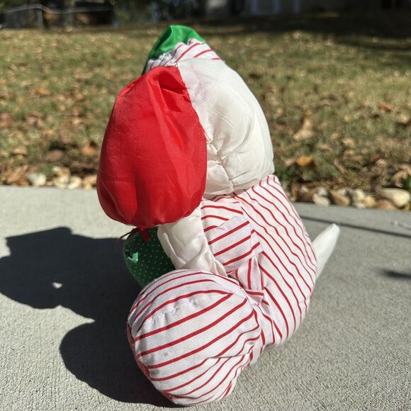 Fisher Price Puffalump Christmas Puppy Dog Present Stuffed Animal Nylon Vtg '91 - Picture 2 of 15